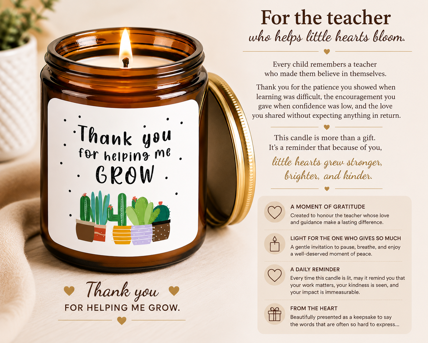 Mama Moon™ Lit with Love Candle