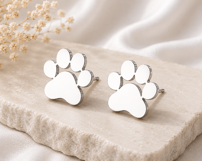 Mama Moon™ Paw Prints of Love Stud Earrings