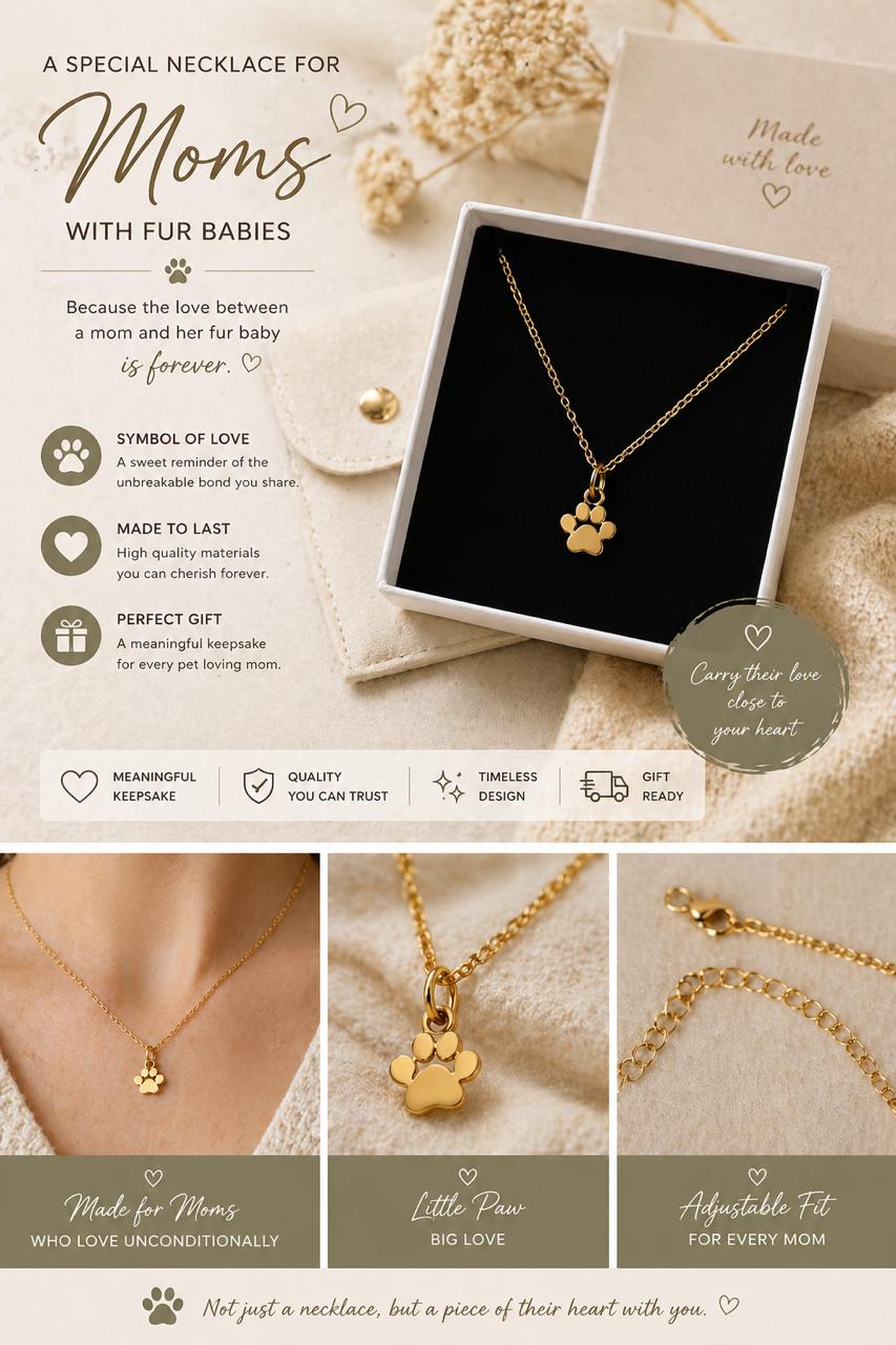 Mama Moon™ Fur Baby Pendant Necklace