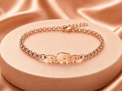 Mama Moon™ Elephant Herd Pendant Bracelet