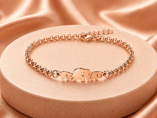 Mama Moon™ Elephant Herd Pendant Bracelet