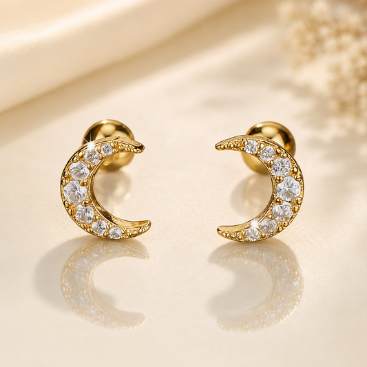 Mama Moon™ Moonbeam Crystal Studs ⭐